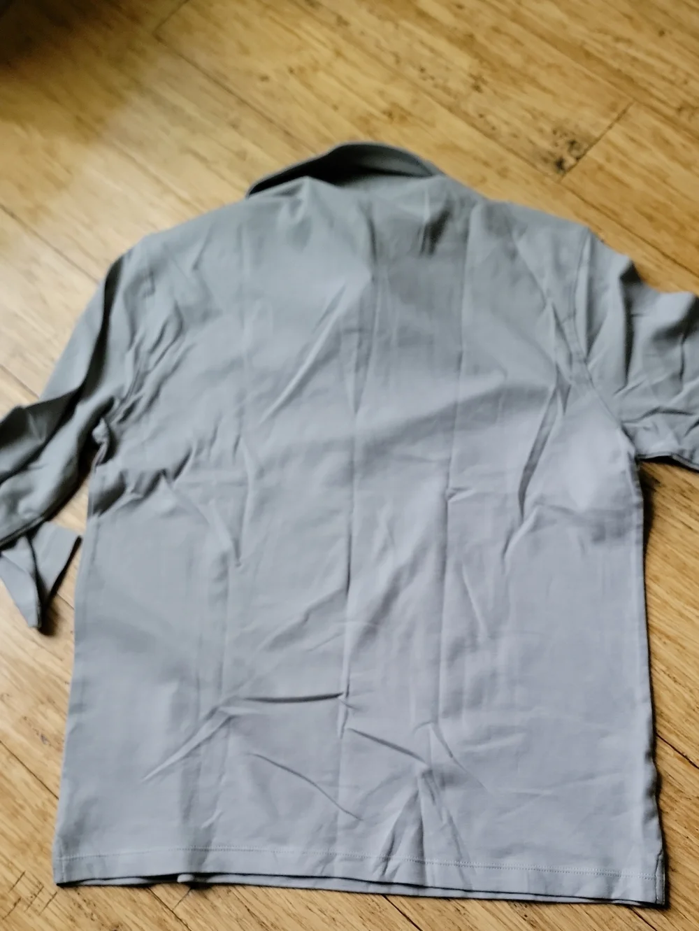 Banana Republic New With Tags Men's Long Sleeve Polo Shirt - Light Gray
